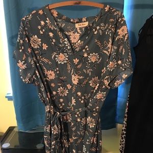 Full Moon Maternity tie waist tunic - floral